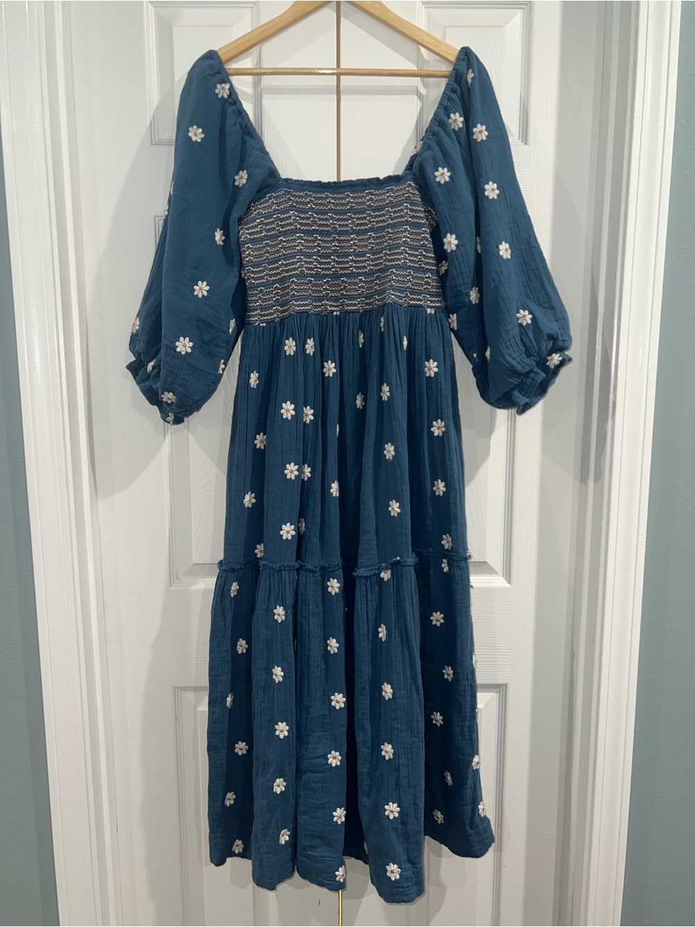 Free People Dahlia Embroidered Maxi Dress — Size Small